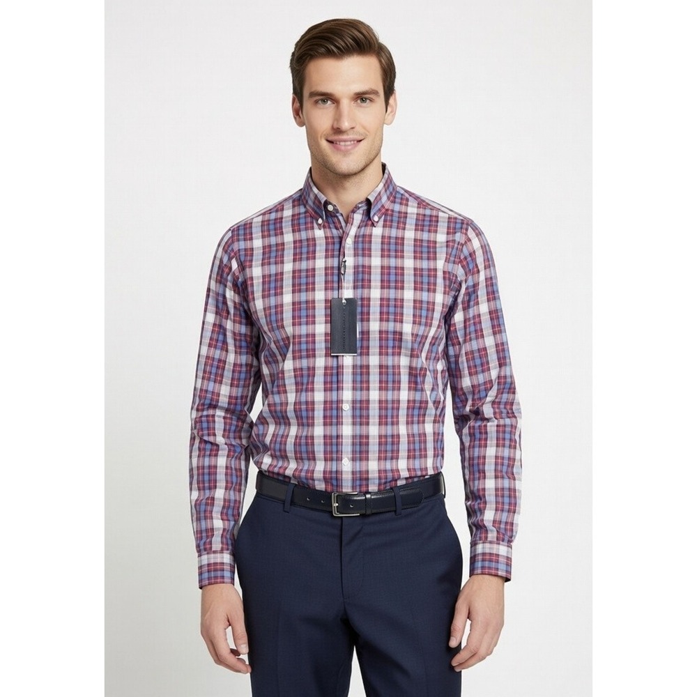 Holderness & Bourne The Andrews Plaid Button Down Shirt Mens M Tailored Stretch